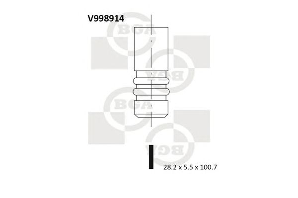 Купить BGA V998914 клапан впускной! 28.2x5.5x100.7\ Citroen C3/C4, Peugeot 206/307 1.4i 16V ET3J4 03>