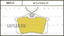 Купить BLITZ BB0125 Колодки тормозные дисковые | зад |