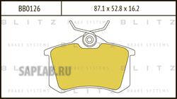 Купить BLITZ BB0126 Колодки тормозные дисковые | зад |