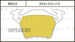 Купить BLITZ BB0219 Колодки тормозные дисковые | зад |