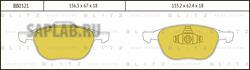 Купить BLITZ BB0321 Колодки тормозные дисковые FORD Focus/C-Max 03-> MAZDA 3 03-> VOLVO S40 I-II 03->