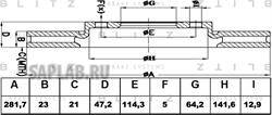 Купить BLITZ BS0253 Диск тормозной HONDA Civic/CR-V/FR-V/Stream 01->
