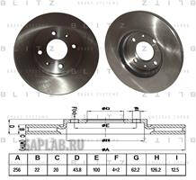 Купить BLITZ BS0254 Диск тормозной HYUNDAI Solaris 10->/KIA Rio 11->