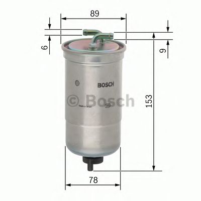 Купить BOSCH 0450906172 фильтр топливный!\ VW Golf 1.6D/TD 83-92, Ford Escort/Fiesta 1.8D 89>