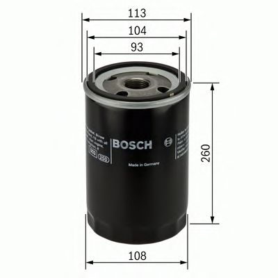 Купить BOSCH 0451103343 фильтр масляный ! H260 D110 11/8' 16 UNF \ Volvo, RVI, Scania 4 Serie