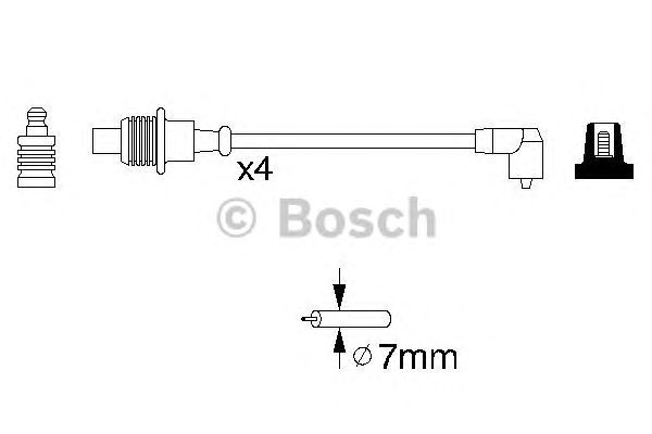Купить BOSCH 0986356854 к-кт проводов!\ Peugeot 306/406 1.6-1.8i 16V 94>