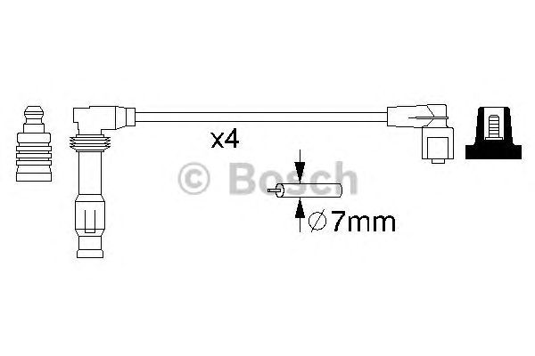 Купить BOSCH 0986356986 к-кт проводов!\ Daewoo Leganza 2.0 16V 97-02