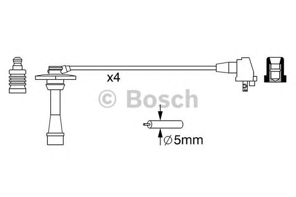 Купить BOSCH 0986357259 к-кт проводов!\ Toyota Corolla 1.4 97-00