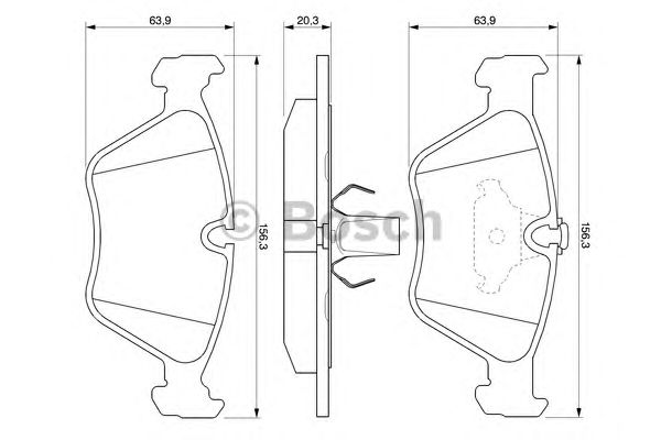 Купить BOSCH 0986424485 Колодки тормозные дисковые BMW: 5 (E39) 520 i/523 i/535 i 95-03