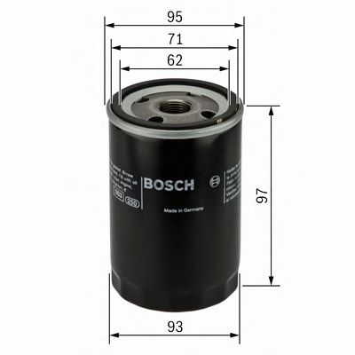 Купить BOSCH 0986452003 фильтр масляный ! возврат. клап. 3/4' 16 UNF\Chrysler,Nissan,Toyota,VW,Iveco