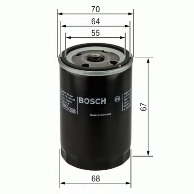 Купить BOSCH 0986452058 Фильтр масляный DAEWOO MATIZ 0.8/1.0 0986452058