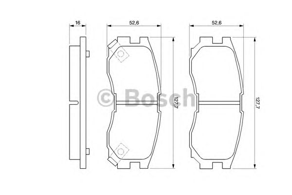 Купить BOSCH 0986460979 Колодки тормозные дисковые передн HYUNDAI: SANTAMO 2.0 16V/2.0 16V 4x4 98- \ MITSUBISHI: COLT III (C5_A) 1.8 GTi 16V (C58A) KAT 86-92, COLT IV (CA_A) 1.8 GTi 16V (CA5A) 92-96, E