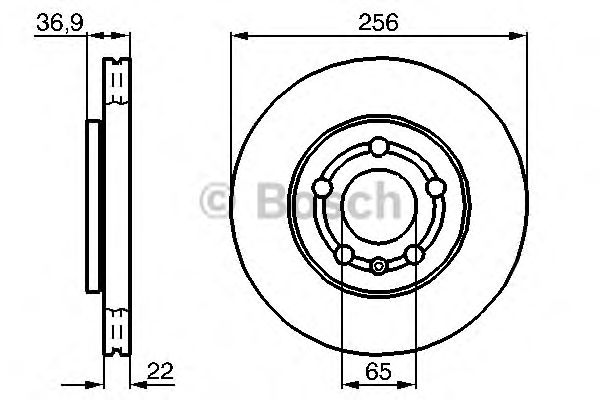 Купить BOSCH 0986478853 Диск тормозной передний VW POLO SEDAN, GOLF IV-V, SKODA OCTAVIA (1U_) 0986478853