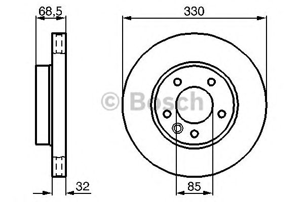 Купить BOSCH 0986479248 0 986 479 248 диск тормозной передний! левый\ Porsche Cayenne 3.2-5.0TDi 02>