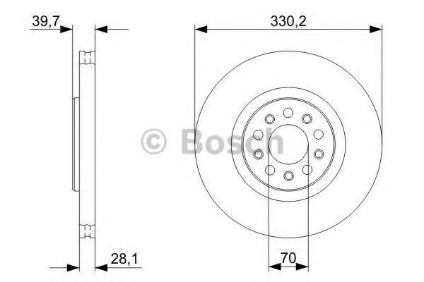 Купить BOSCH 0986479290 Диск тормозной передн ALFA ROMEO: 159 (939) 1.8 TBi/1.9 JTDM 16V/2.0 JTDM/2.2 JTS/2.4 JTDM/2.4 JTDM Q4/3.2 JTS/3.2 JTS Q4 05-11, 159 Sportwagon (939) 1.8 TBi/2.0 JTD