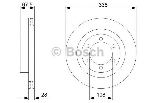 Купить BOSCH 0986479304 Диск тормозной передн LEXUS: GX 470 01-09 \ TOYOTA: 4 RUNNER 4.0 VVTi/4.7/4.7 4WD 95-02, LAND CRUISER 2.7/2.7/3.0 D-4D/3.0 D-4D/3.0 D-4D/3.0 D-4D/4.0/4.0 02-