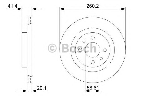 Купить BOSCH 0986479346 0 986 479 346 диск тормозной передний!\ Lada 110/111/112/KALINA/PRIORA 1.5 95>