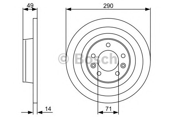 Купить BOSCH 0986479379 Диск тормозной задн CITROEN: JUMPY 1.6 HDi 90/2.0 HDi 120/2.0 HDi 125/2.0 HDi 140/2.0 HDi 165/2.0 HDi 95/2.0 i 07-, JUMPY фургон 1.6 HDi 90/2.0 HDi 120/2.0 HDi 125/2