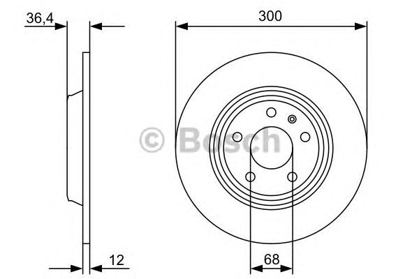 Купить BOSCH 0986479382 Диск тормозной передн AUDI: A4 (8K2, B8) 1.8 TFSI/1.8 TFSI quattro/2.0 TDI/2.0 TDI quattro/2.0 TFSI/2.0 TFSI flexible fuel/2.0 TFSI flexible fuel quattro/2.0 TFSI qu