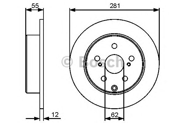 Купить BOSCH 0986479419 Диск тормозной задн TOYOTA: RAV 4 III (ACA3_, ACE_, ALA3_, GSA3_, ZSA3_) 2.0/2.0 4WD/2.0 VVT-i/2.0 VVT-i 4WD/2.2 D-4D/2.2 D-4D 4WD/2.2 D-CAT 4WD/2.4 VVTi/3.5 VVTi 4W