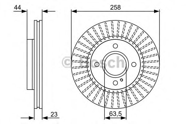 Купить BOSCH 0986479566 0 986 479 566 диск тормозной передний!\ Ford Fiesta 1.25-1.8TDCi 08>