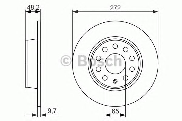 Купить BOSCH 0986479677 Диск тормозной задн AUDI: A1 (8X1) 1.2 TFSI/1.4 TFSI/1.6 TDI/2.0 TDI/2.0 TFSI quattro 10-, A1 Sportback (8XA) 1.2 TFSI/1.4 TFSI/1.6 TDI/2.0 TDI 11-, A3 (8P1) 1.2 TSI