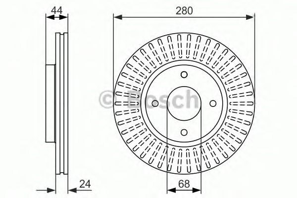 Купить BOSCH 0986479737 Диск тормозной передн NISSAN: CUBE (Z12) 1.5 dCi/1.6 16V 10-, TIIDA Наклонная задняя часть (C11X) 1.5 dCi/1.6/1.8 07-, TIIDA седан (SC11X) 1.5 dCi/1.6/1.8 06-