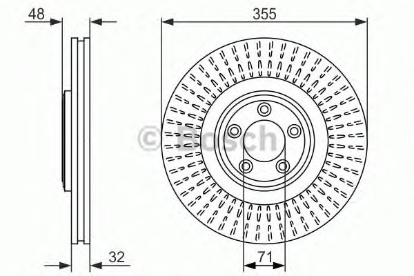 Купить BOSCH 0986479754 Тормозной диск 0986479754