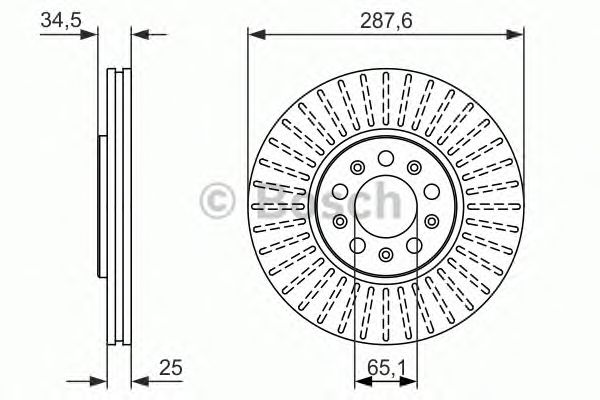 Купить BOSCH 0986479914 0 986 479 914 диск тормозной передний!\ Audi A3, VW Bora/Golf 1.8T/2.3/1.9TDi 96>