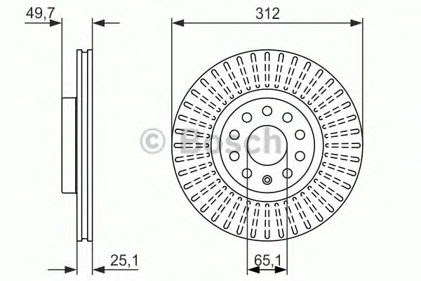 Купить BOSCH 0986479932 0 986 479 932 диск тормозной передний!\ VW Passat 1.4TSi/1.6/2.0TDi 05>