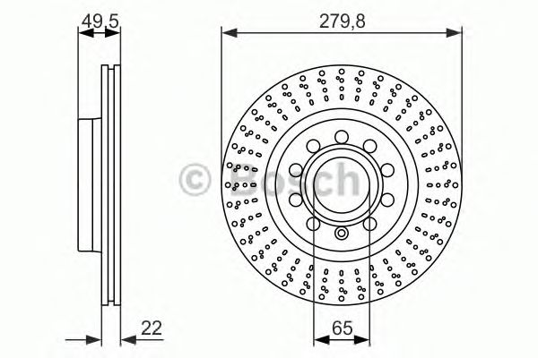 Купить BOSCH 0986479940 0 986 479 940 диск тормозной передний!\ Audi A3, VW Golf 1.4-2.0TDi 00>