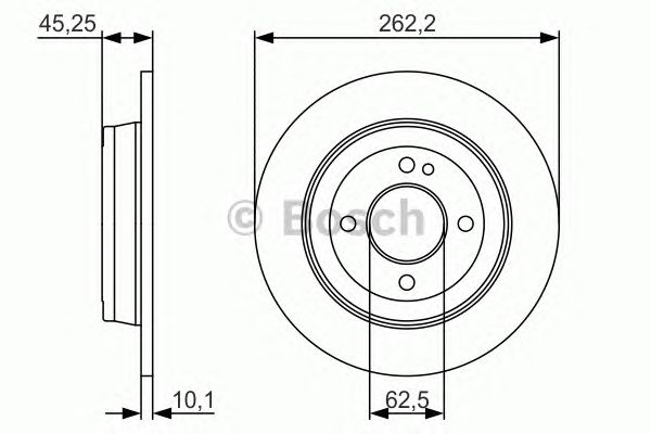 Купить BOSCH 0986479A44 0 986 479 A44 диск тормозной задний!\ Hyundai Solaris, Kia Rio 1.1-1.6i/CRDi 10>