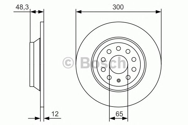 Купить BOSCH 0986479A84 0 986 479 A84 диск тормозной задний!\ VW Golf VII 1.2TSI-2.0TSI/1.6TDI-2.0TDI 12>