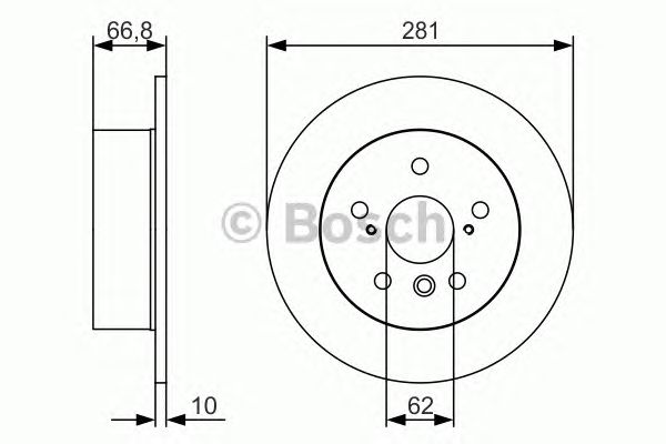 Купить BOSCH 0986479R06 0 986 479 R06 диск тормозной задний!\ Toyota Camry, Lexus ES 2.4/3.5 06>