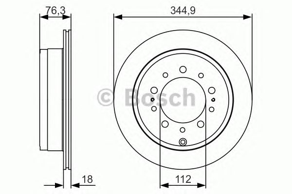 Купить BOSCH 0986479R32 Диск тормозной задн TOYOTA: LAND CRUISER (VDJ20_, UZJ20_) 4.5 D V8 (VDJ200)/4.5 D-4D (VDJ200)/4.5 D4-D/4.6 V8 (_URJ202W_)/4.7 V8 (UZJ200) 07-