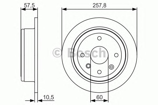 Купить BOSCH 0986479S08 0 986 479 S08 диск тормозной задний!\ Chevrolet Lacetti, Daewoo Nubira 1.4/1.6/1.8 03>
