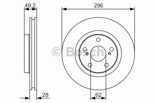 Купить BOSCH 0986479S22 Диск тормозной передн LEXUS: ES 06-, TOYOTA: AURIS/CAMRY седан/MIRAI/PRIUS PLUS/RAV 4 III-IV/VANGUARD 05-