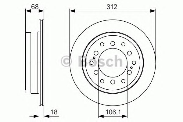 Купить BOSCH 0986479S36 Диск тормозной задн LEXUS: GX (URJ15_) 470 09- \ TOYOTA: 4 RUNNER (KZN18_, VZN18_, RZN18_) 4.0 VVTi/4.7 95-02, LAND CRUISER (KDJ12_, GRJ12_) 3.0 D-4D (KDJ120, KDJ125