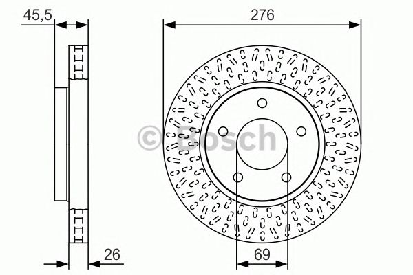 Купить BOSCH 0986479U40 0 986 479 U40 диск тормозной! передний\ Mitsubishi Lancer 1.5/1.8/2.0 Di-D 08>