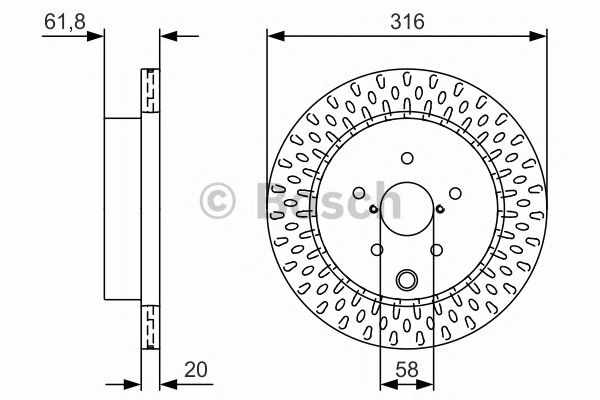 Купить BOSCH 0986479V05 0 986 479 V05 диск тормозной задний!\ Subaru Impreza 2.5 WRX 05-07