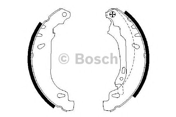 Купить BOSCH 0986487556 Колодки тормозные барабанные 0986487556