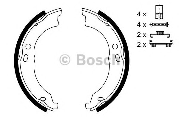 Купить BOSCH 0986487726 0 986 487 726 FSB696 !колодки барабанные ручника\ Citroen Jumper, Fiat Ducato, Peugeot Boxer 06>