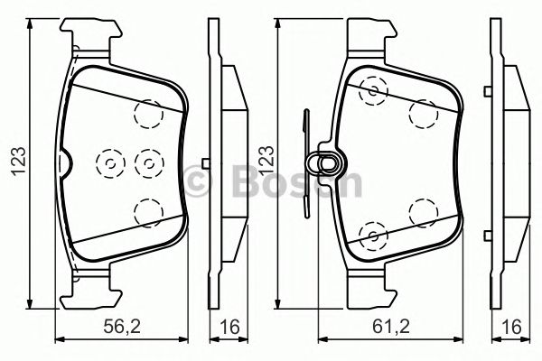 Купить BOSCH 0986494658 Колодки тормозные дисковые задн, VW: GOLF VII 12-