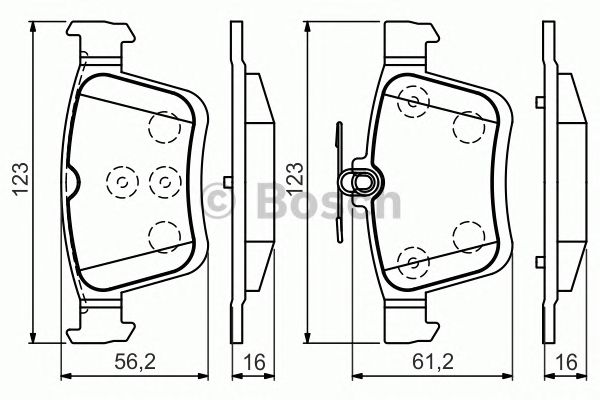 Купить BOSCH 0986494659 0 986 494 659 колодки дисковые задние!\ Audi A3, VW Golf VII 1.2TSI-1.8TFSI/2.0TDI 12>