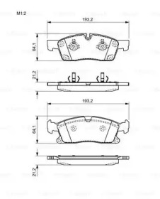 Купить BOSCH 0986494672 0 986 494 672 колодки дисковые передние!\ MB W166/X166 GL350/ML250 3.5/2.1D/3.0D 11>