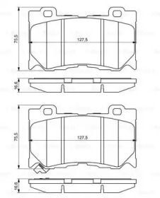 Купить BOSCH 0986494707 0 986 494 707 колодки дисковые ! передние\ Infiniti G37 08>/M37/M56 11>, Nissan 370Z 09-11