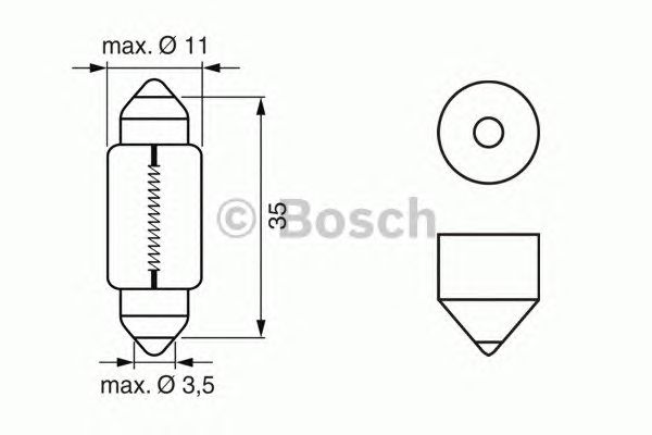 Купить BOSCH 1987302211 Лампа STANDARD C5W 12V 5W 1987302211