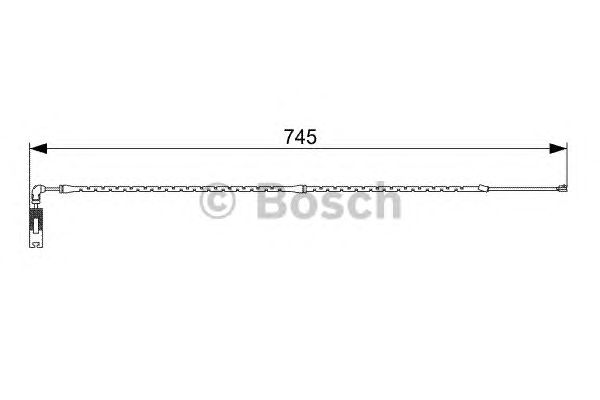 Купить BOSCH 1987473000 1 987 473 000_=QBWS0244=23951F [34353411756] !датчик износа колодок перед. BMW X3 all 04> L=745