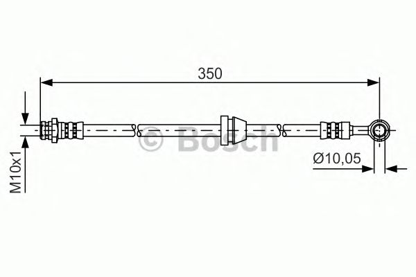 Купить BOSCH 1987481388 Шланг тормозной передний CHEVROLET AVEO (T250) 1987481388