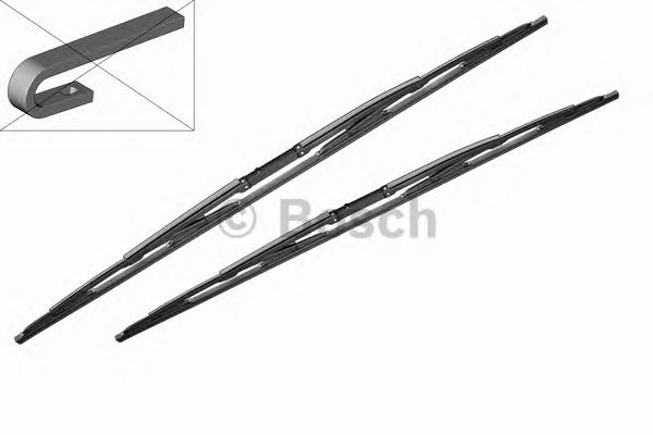 Купить BOSCH 3397001539 Щетки стеклоочистителя 650/550мм каркасные, к-кт BMW: 5 520 d/520 i/523 i/525 d/525 i/525 td/525 tds/528 i/530 d/530 i/535 i/540 i/M5 95-03, 5 Touring